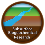 Logo of Subsurface Biogeochemical Research.