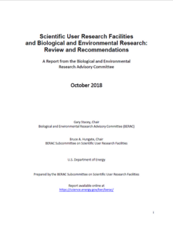 Cover of Scientific User Research Facilities and Biological and Environmental Research: Review and Recommendations Report.
