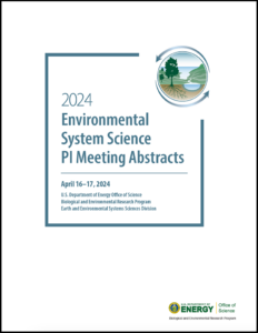 Cover of report that reads "2024 Environmental System Science PI Meeting Abstracts"