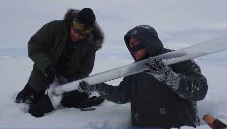 Scientists in the Arctic.