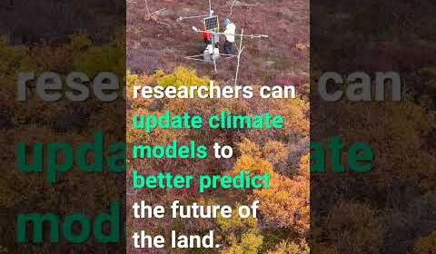 Screenshot of video that says researchers can update climate models to better predict the future of the land.