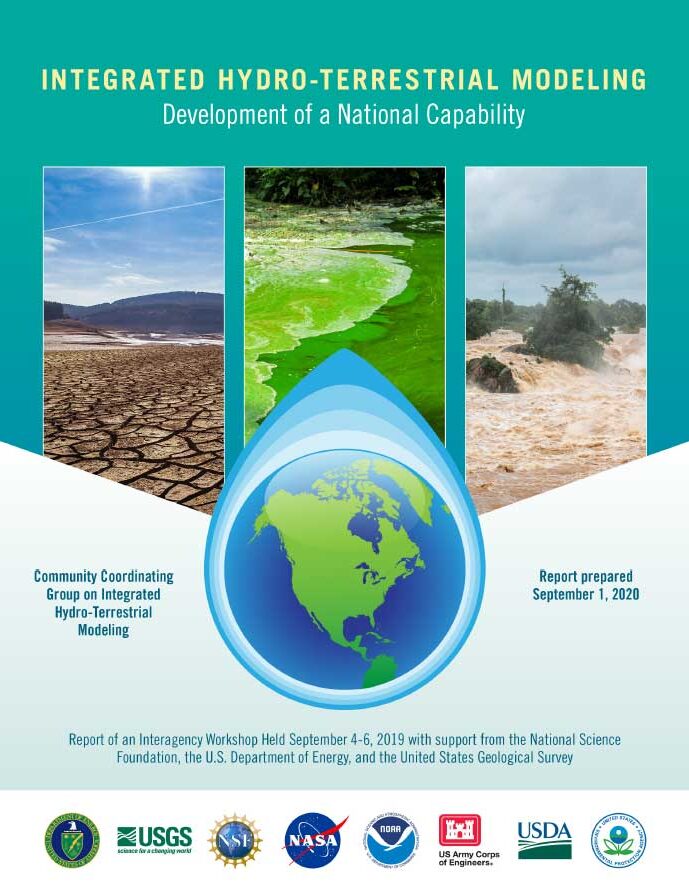 Cover of Integrated Hydro-Terrestrial Modeling: Development of a National Capability Report.