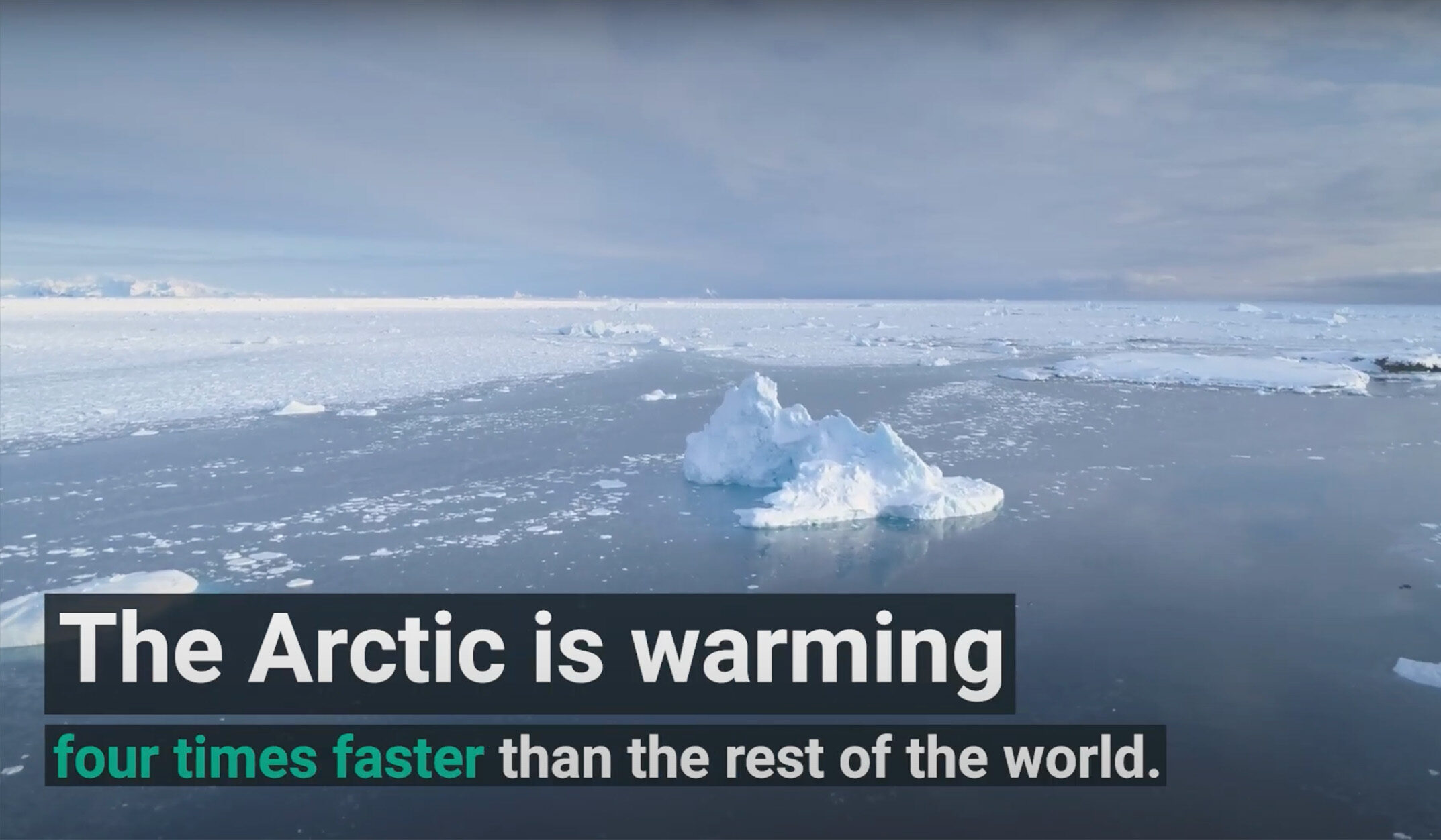 Screenshot of video of the Arctic.